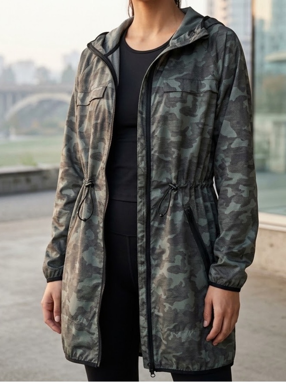 ASKYA Camo Hooded Raincoat